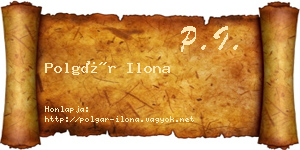 Polgár Ilona névjegykártya